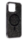 BFS  iPhone 15 Pro Max Kılıf Diamond Magsafe Kapak - Siyah