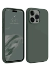BFS  iPhone 15 Pro Max Kılıf First Silikon - Koyu Yeşil