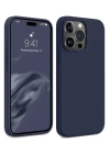 BFS  iPhone 15 Pro Max Kılıf First Silikon - Lacivert