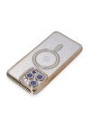 BFS  iPhone 15 Pro Max Kılıf Joke Simli Magneticsafe Kılıf - Gold