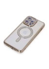 BFS  iPhone 15 Pro Max Kılıf Joke Simli Magneticsafe Kılıf - Gold