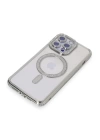 BFS  iPhone 15 Pro Max Kılıf Joke Simli Magneticsafe Kılıf - Gümüş