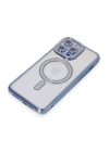 BFS  iPhone 15 Pro Max Kılıf Joke Simli Magneticsafe Kılıf - Mavi