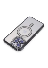 BFS  iPhone 15 Pro Max Kılıf Joke Simli Magneticsafe Kılıf - Siyah