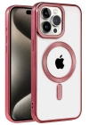 BFS  iPhone 15 Pro Max Kılıf Kronos Magsafe Kapak - Bordo