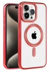 BFS  iPhone 15 Pro Max Kılıf Kronos Magsafe Kapak - Kırmızı