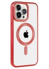 BFS  iPhone 15 Pro Max Kılıf Kronos Magsafe Kapak - Kırmızı