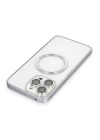 BFS  iPhone 15 Pro Max Kılıf Metal Bumper Magneticsafe Kapak - Gri