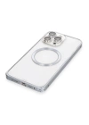 BFS  iPhone 15 Pro Max Kılıf Metal Bumper Magneticsafe Kapak - Gri
