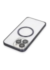 BFS  iPhone 15 Pro Max Kılıf Metal Bumper Magneticsafe Kapak - Lacivert