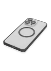 BFS  iPhone 15 Pro Max Kılıf Metal Bumper Magneticsafe Kapak - Siyah