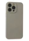 BFS  iPhone 15 Pro Max Kılıf Nano içi Kadife Silikon - Beyaz Titanyum