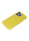 BFS  iPhone 15 Pro Max Kılıf Nano içi Kadife Silikon - Sarı