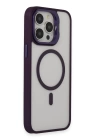 BFS  iPhone 15 Pro Max Kılıf Roblox Lens Magsafe Standlı Kapak - Derin Mor