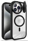 BFS  iPhone 15 Pro Max Kılıf Teleskop Lens Magsafe Silikon Kapak - Siyah