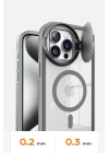BFS iPhone 15 Pro Max Kılıf Teleskop Lens Magsafe Silikon Kapak - Siyah
