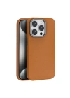 BFS  iPhone 15 Pro Max Kılıf Wonder Deri Magsafe Kapak - Kahverengi