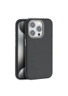 BFS  iPhone 15 Pro Max Kılıf Wonder Deri Magsafe Kapak - Siyah
