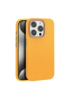 BFS  iPhone 15 Pro Max Kılıf Wonder Deri Magsafe Kapak - Turuncu
