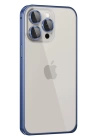BFS  iPhone 15 Pro Max Metal Bumper Mat Kapak - Lacivert