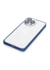 BFS  iPhone 15 Pro Max Metal Bumper Mat Kapak - Lacivert