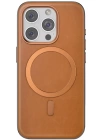 BFS  iPhone 15 Pro Max Puskas Magsafe Kapak - Açık Kahve