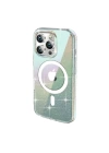 BFS  iPhone 15 Pro Max Rasasi Simli Magsafe Kapak - Şeffaf