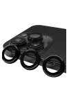 BFS  iPhone 15 Pro Max Raze Metal Kamera Lens - Siyah