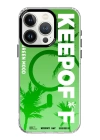BFS  iPhone 15 Pro Max Summer Travel Magsafe Kapak - Green Mood