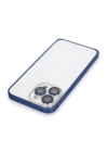 BFS  iPhone 15 Pro Metal Bumper Mat Kapak - Lacivert