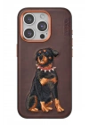BFS  iPhone 15 Pro Perma Desenli Kapak - Koyu Kahve