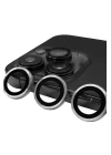 BFS  iPhone 15 Pro Raze Metal Kamera Lens - Gümüş