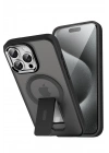 BFS  iPhone 15 Pro Tork Magsafe Standlı Kapak - Siyah