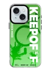BFS  iPhone 15 Summer Travel Magsafe Kapak - Green Mood