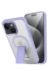 BFS  iPhone 15 Tork Magsafe Standlı Kapak - Lila