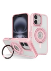 BFS  iPhone 16 Banza Magsafe Standlı Kapak - Pembe