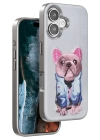 BFS  iPhone 16 Cute Desenli Kapak - Kahverengi