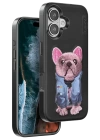 BFS  iPhone 16 Cute Desenli Kapak - Siyah