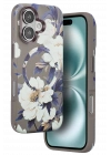 BFS  iPhone 16 Flower Series Magsafe Kapak - Gri