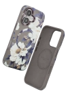 BFS  iPhone 16 Flower Series Magsafe Kapak - Gri