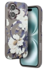 BFS  iPhone 16 Flower Series Magsafe Kapak - Gri