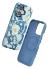BFS  iPhone 16 Flower Series Magsafe Kapak - Mavi