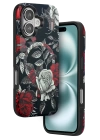BFS  iPhone 16 Flower Series Magsafe Kapak - Siyah