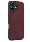 BFS  iPhone 16 Kılıf Aras Deri Kapak - Bordo