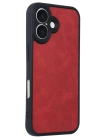 BFS  iPhone 16 Kılıf Aras Deri Kapak - Kırmızı
