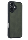 BFS  iPhone 16 Kılıf Aras Deri Kapak - Koyu Yeşil