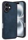BFS  iPhone 16 Kılıf Aras Deri Kapak - Lacivert