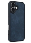 BFS  iPhone 16 Kılıf Aras Deri Kapak - Lacivert
