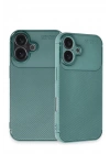 BFS  iPhone 16 Kılıf Auto Focus Karbon Kapak - Koyu Yeşil