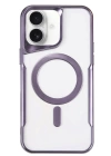 BFS  iPhone 16 Kılıf Boyi Magsafe Silikon Kapak - Derin Mor
